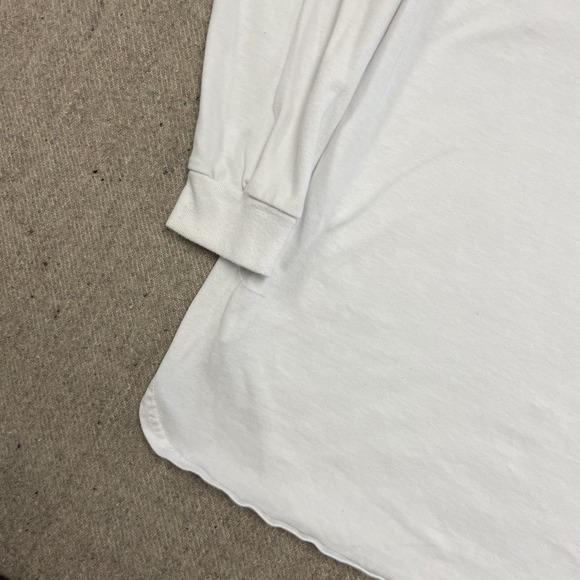 Vintage Marci lipmen cow shirt mens large white 2000s y2k long sleeve - Picture 4 of 10